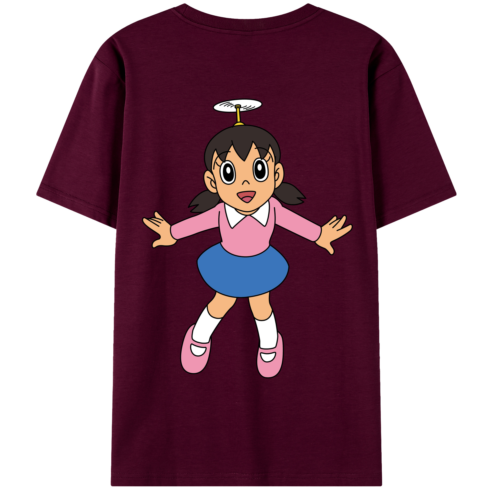 （画像用） ドラえもん みなもと しずか Doraemon Shizuka Minamoto レディース半袖Tシャツ(バックプリント)